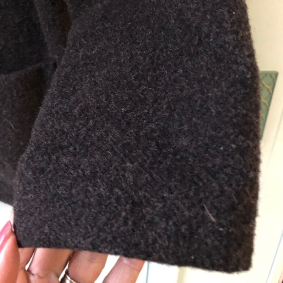 Eileen Fisher Blazer Coat Wool Brown M Boxy - Picture 5 of 7